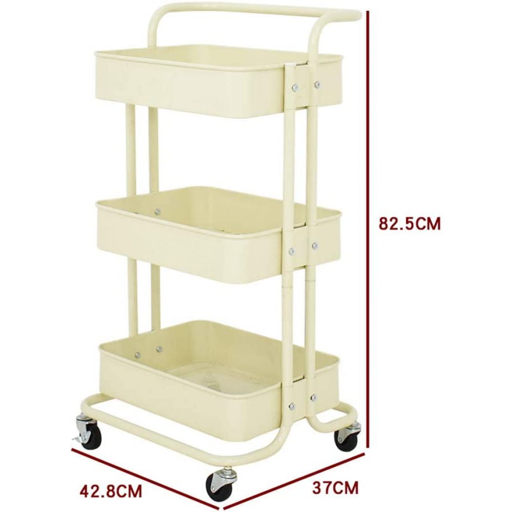 Salon Trolley Cart Hair Salon Hair Dyeing Tool Storage Metal Trolley